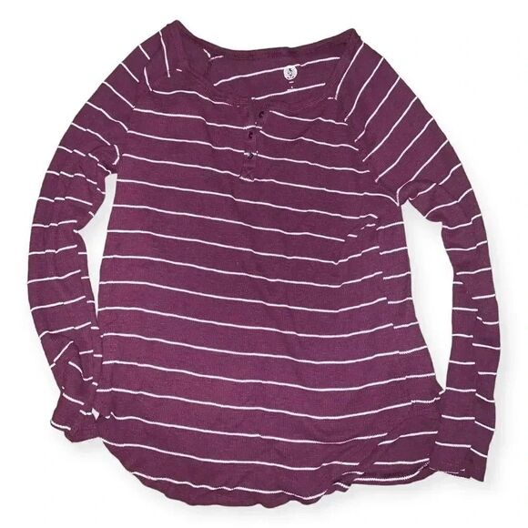 SO relaxed fit Stripe Henley - Picture 1 of 2